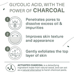 Botanic Tree Men's Face Wash with Glycolic Acid & Activated Charcoal (6oz.)