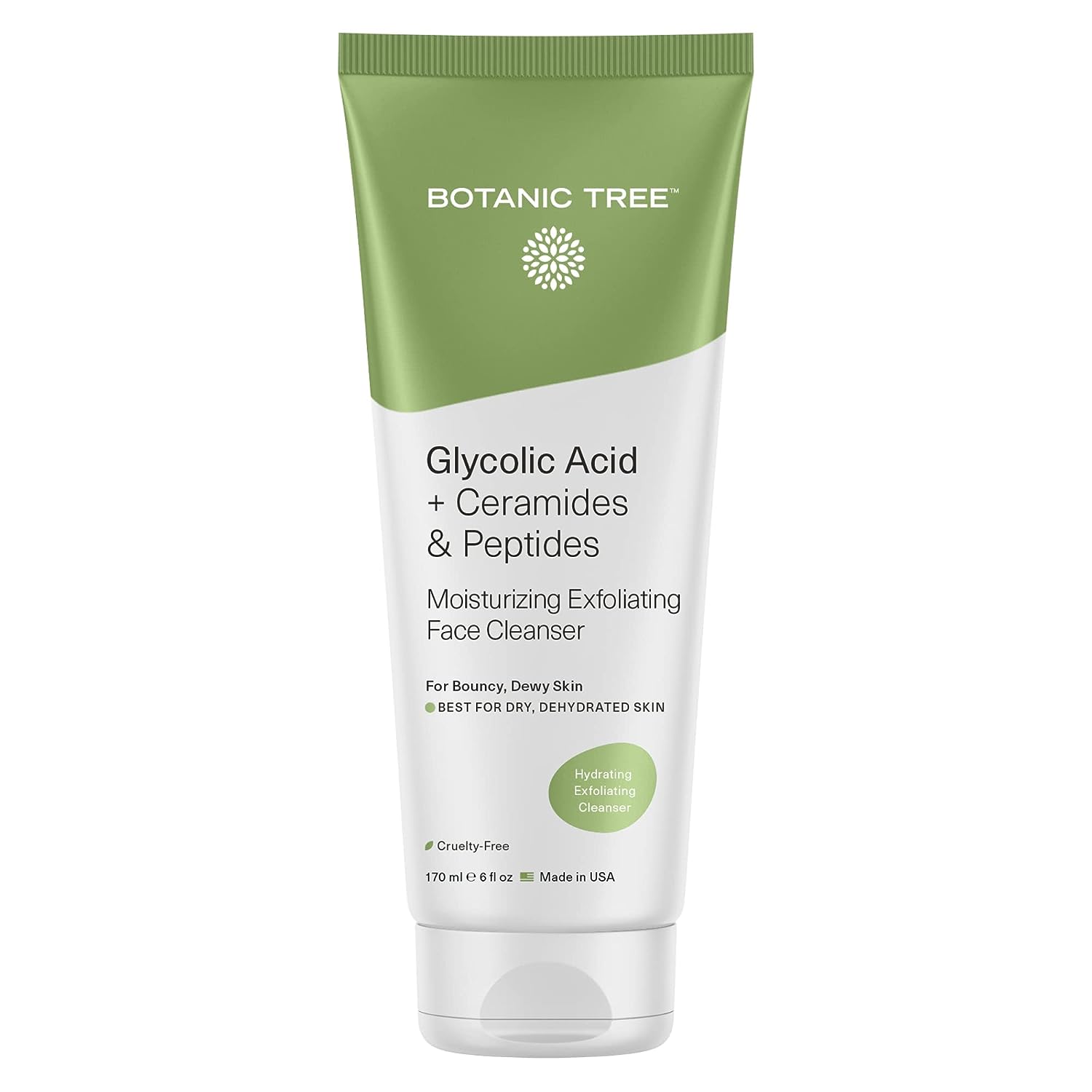 Glycolic acid with ceramides and peptides