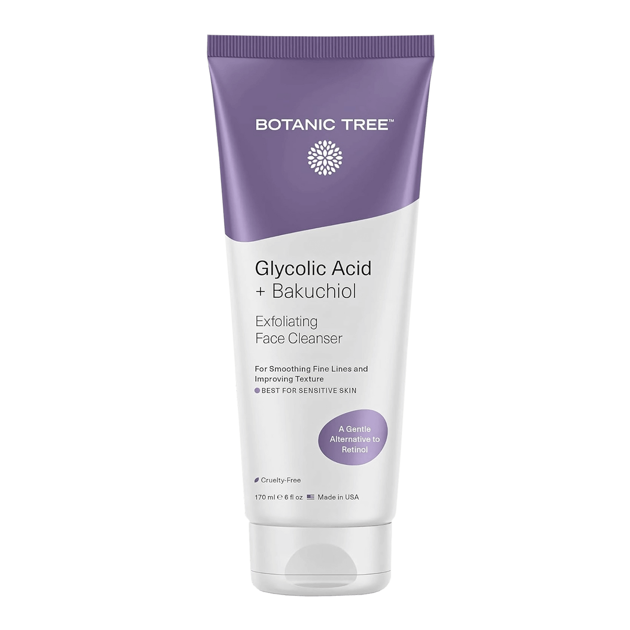 Bakuchiol & Glycolic Acid Exfoliating Face Wash for Sensitive Skin