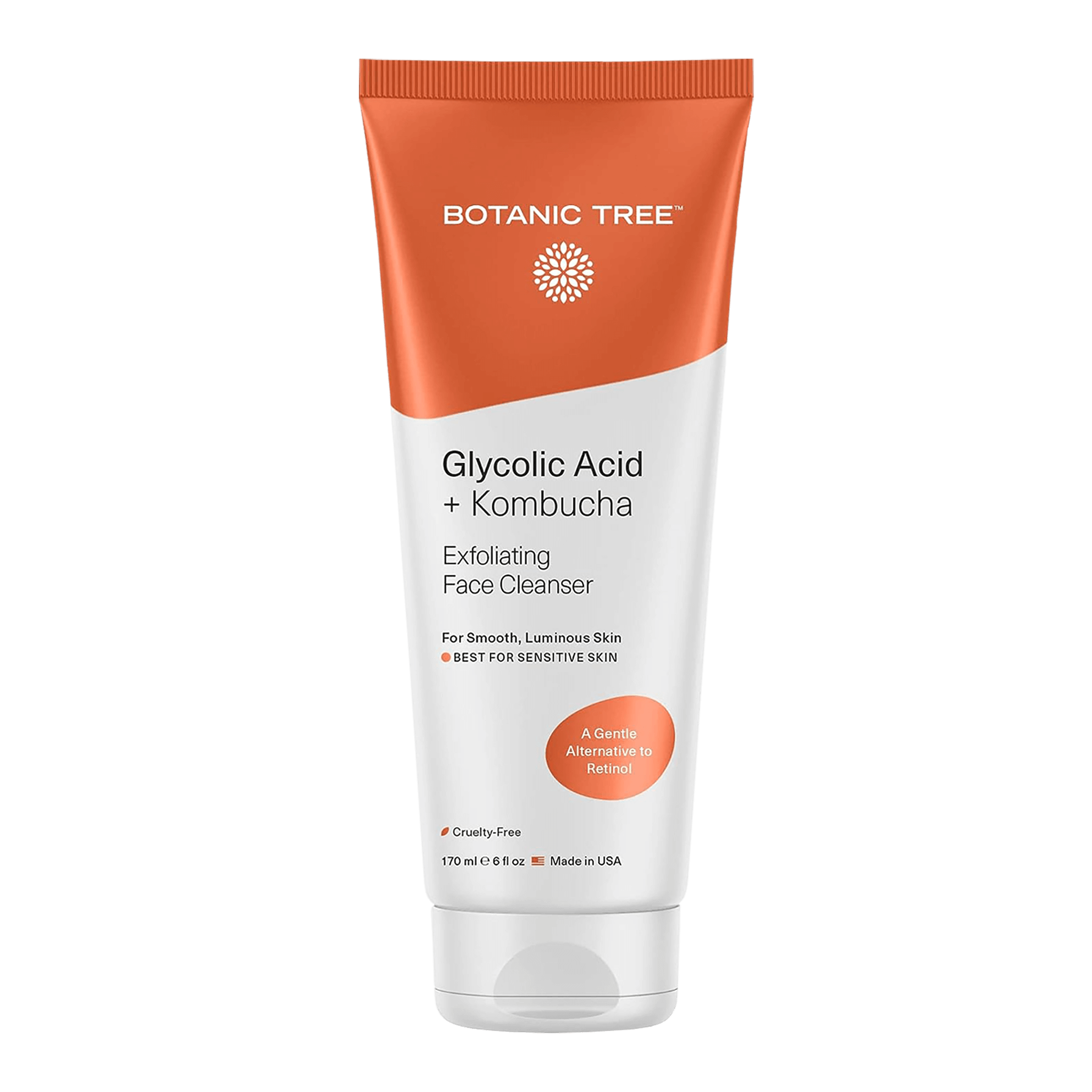 Botanic Tree Kombucha & Glycolic Acid exfoliating face wash for Aging skin