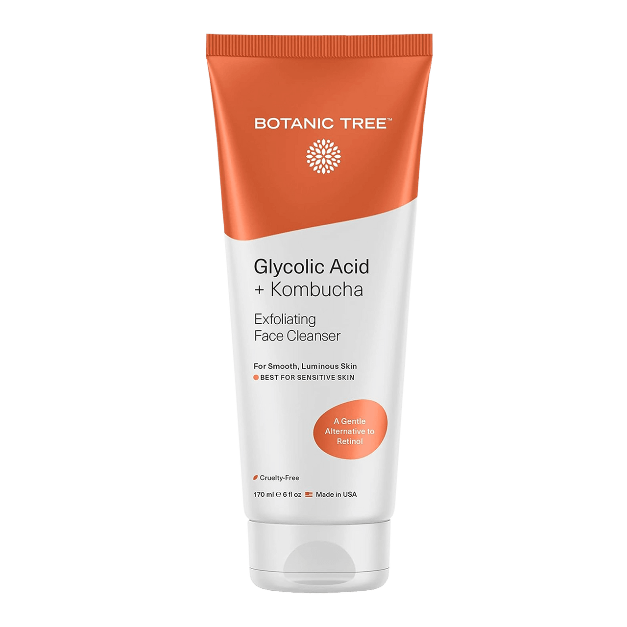 Botanic Tree Kombucha & Glycolic Acid exfoliating face wash for Aging skin