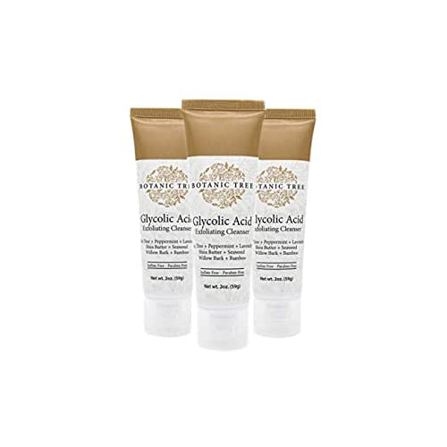 Glycolic Acid Face Wash Travel Size (Pack of 3)- Facial Exfoliating Cleanser w/ 10% Glycolic Acid