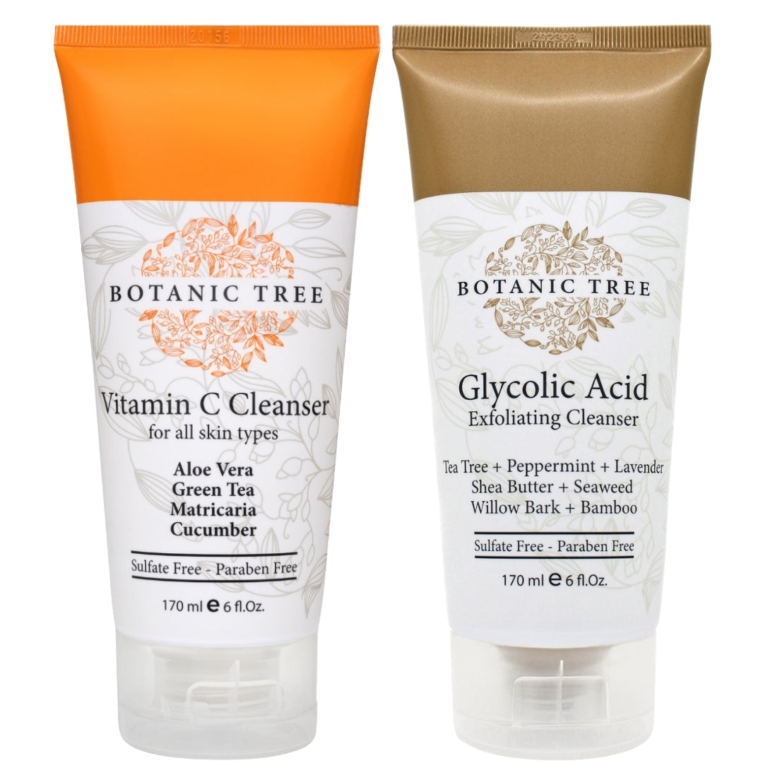 Glycolic acid and vitamin c cleanser